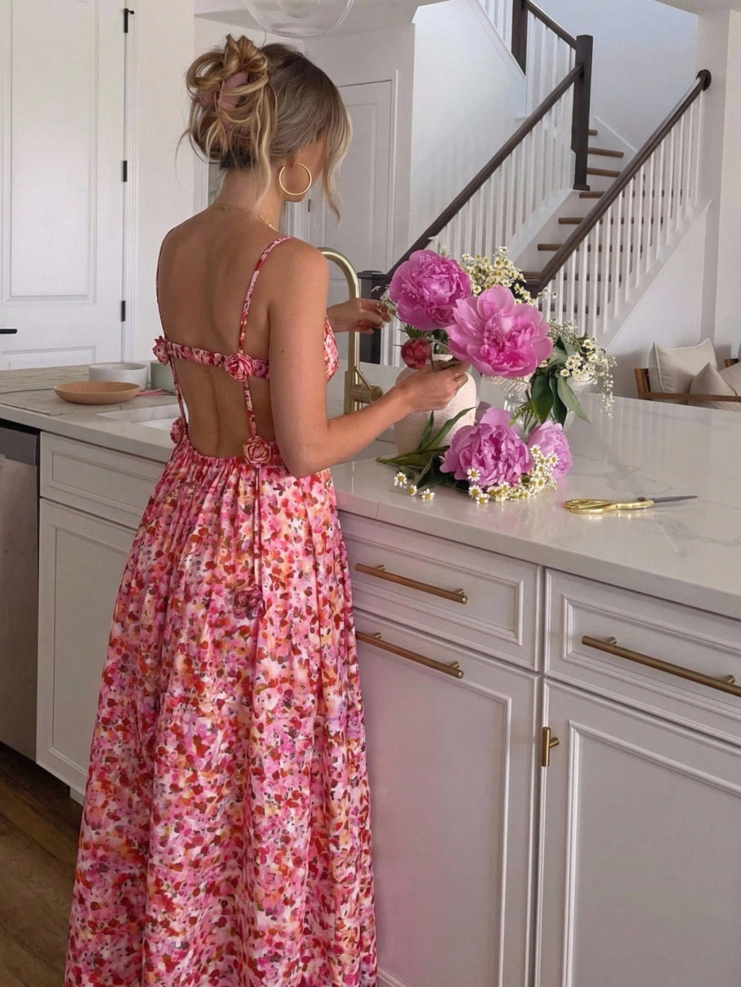 Rochie maxi SHEIN, roz