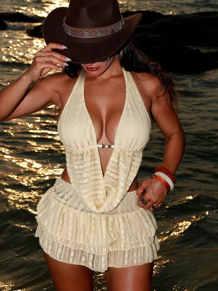 Set bikini SHEIN, portocaliu