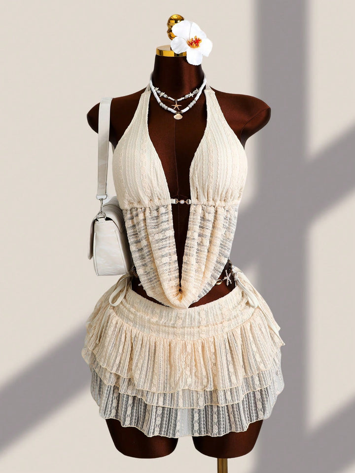 Set bikini SHEIN, portocaliu
