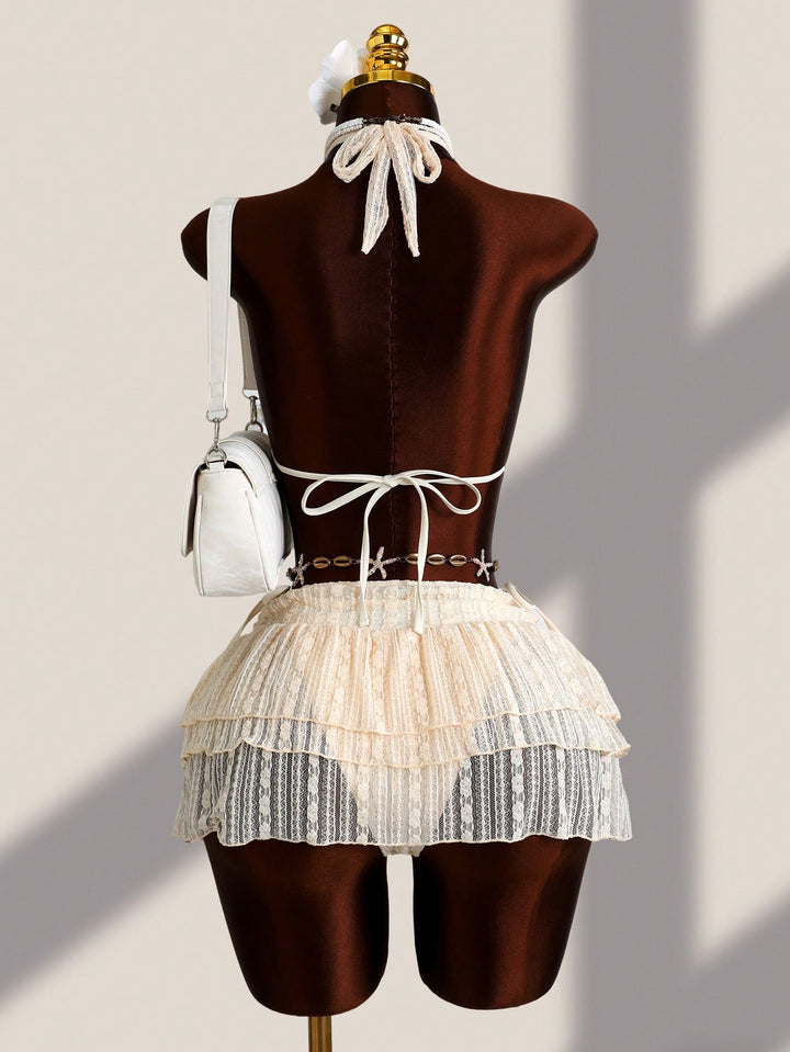 Set bikini SHEIN, portocaliu