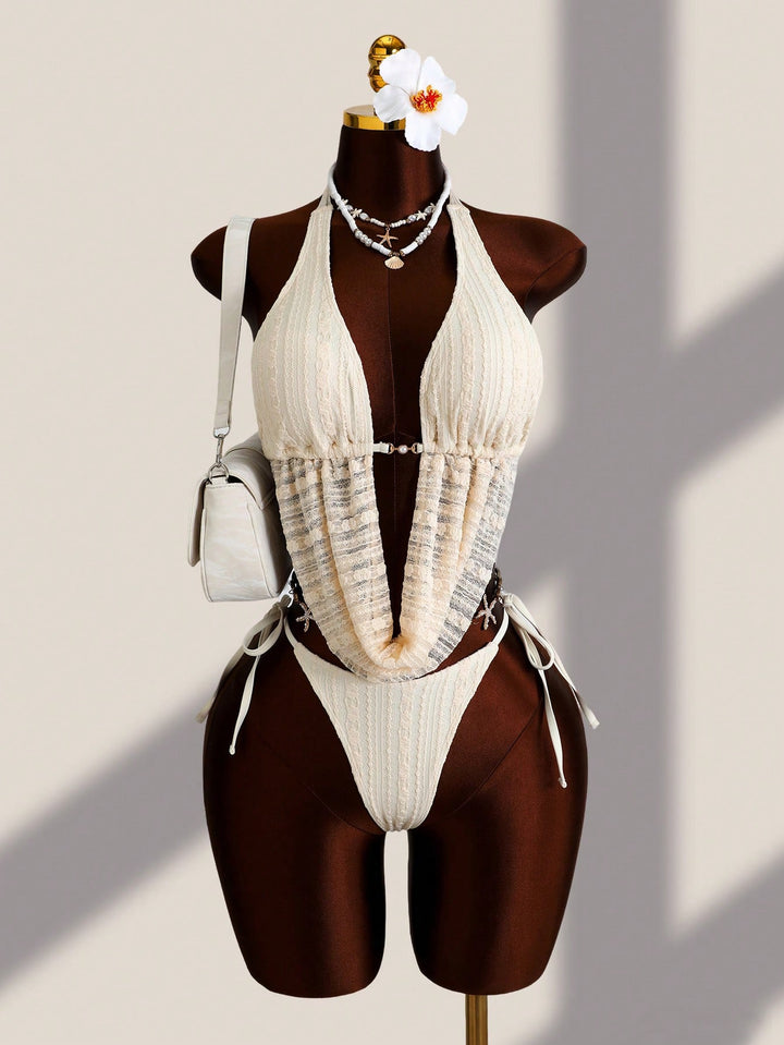 Set bikini SHEIN, portocaliu