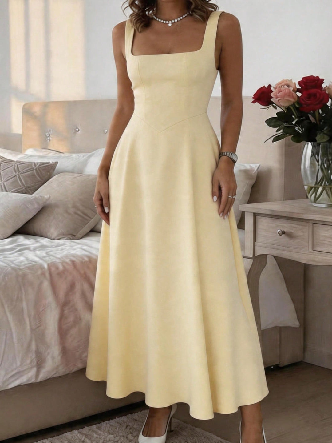 Rochie maxi SHEIN, galben