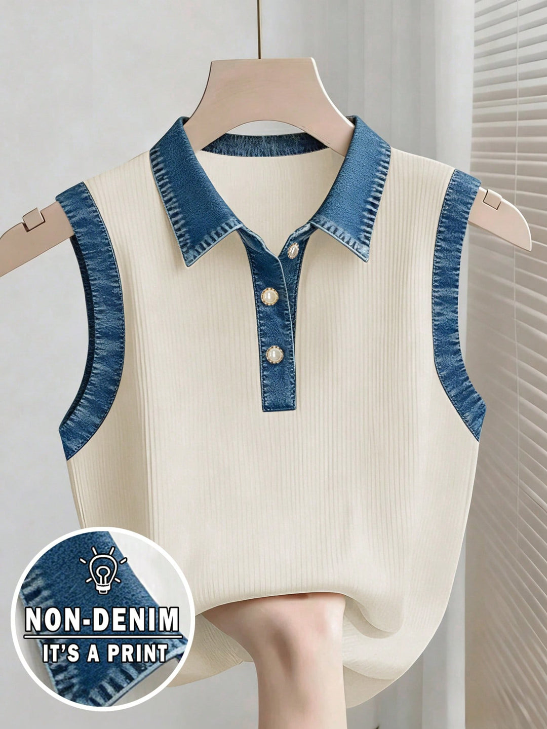 Top SHEIN, crem