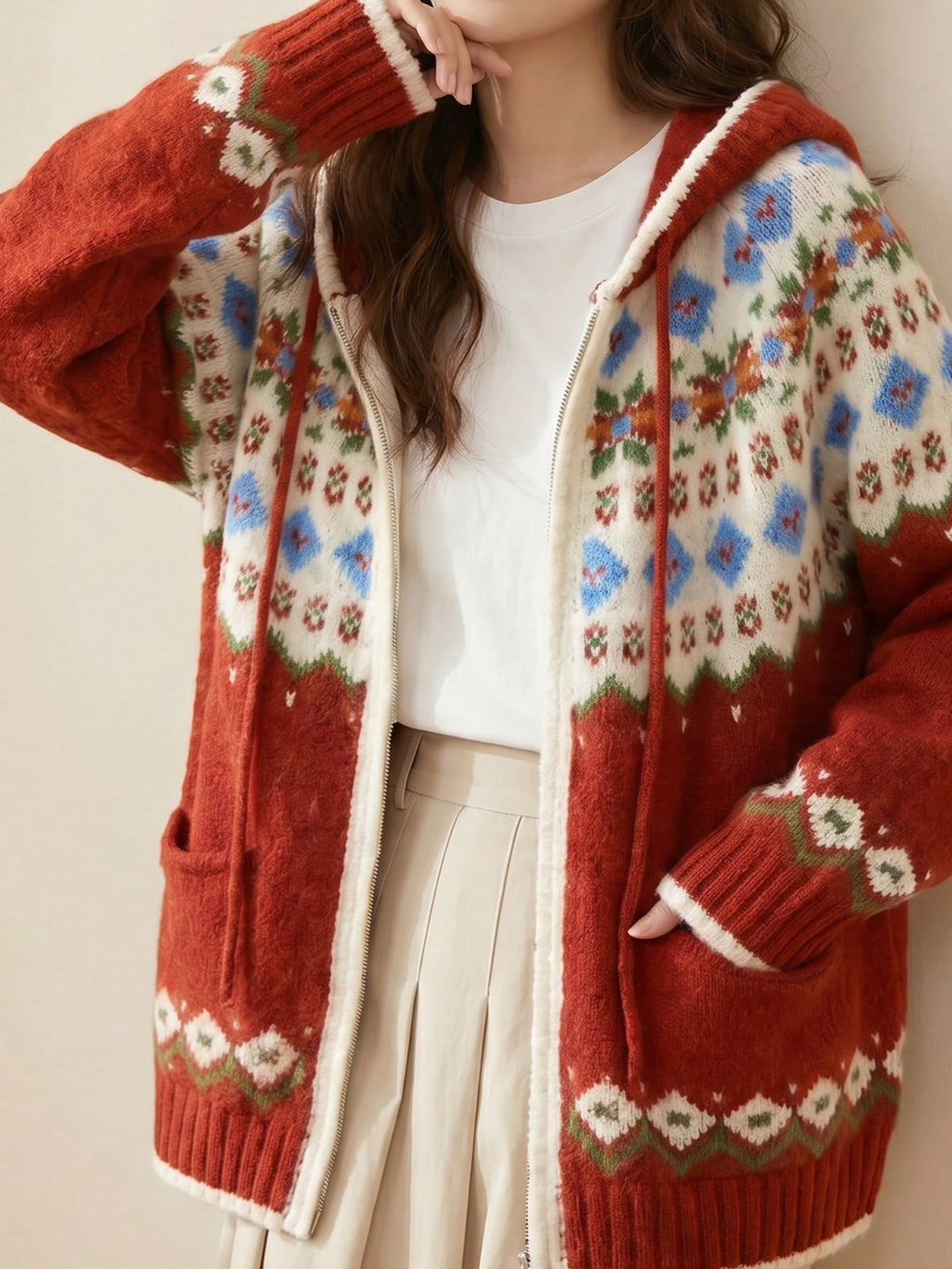Cardigan SHEIN, roșu