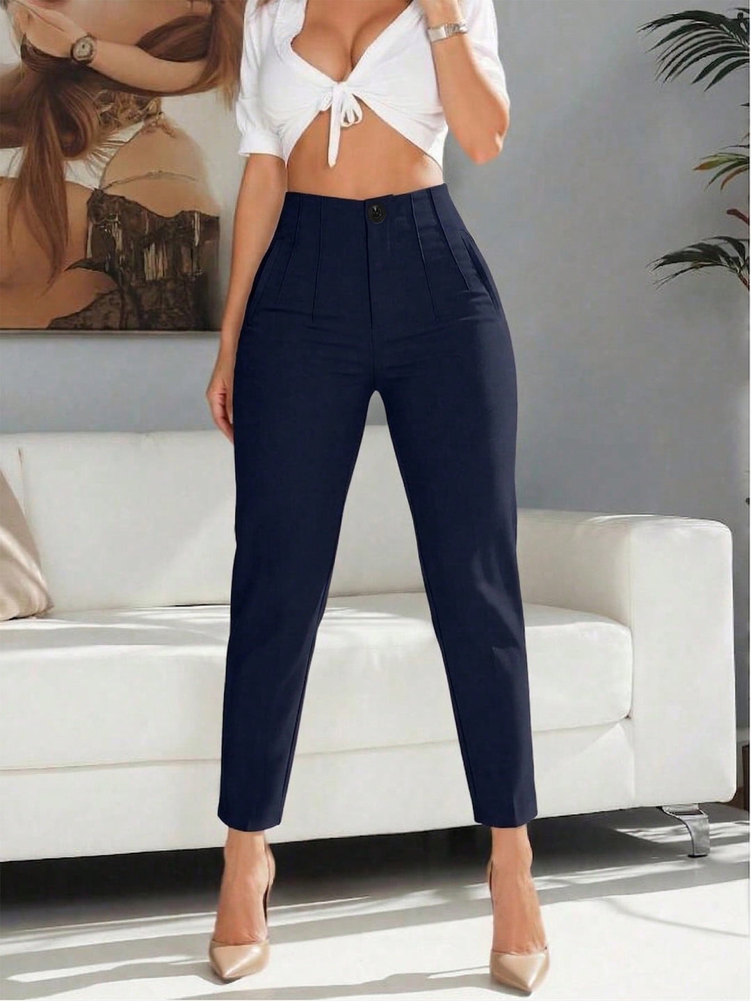 Pantaloni SHEIN, albastru