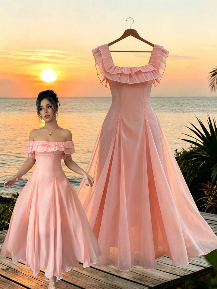 Rochie maxi SHEIN, roz