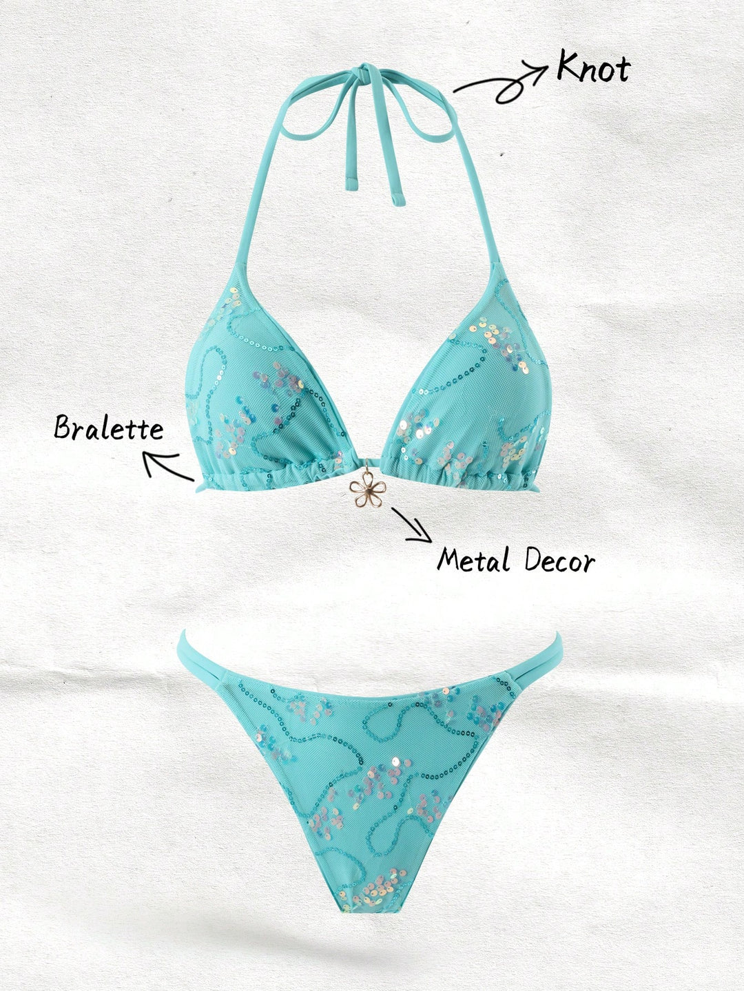 Costum de baie SHEIN, albastru