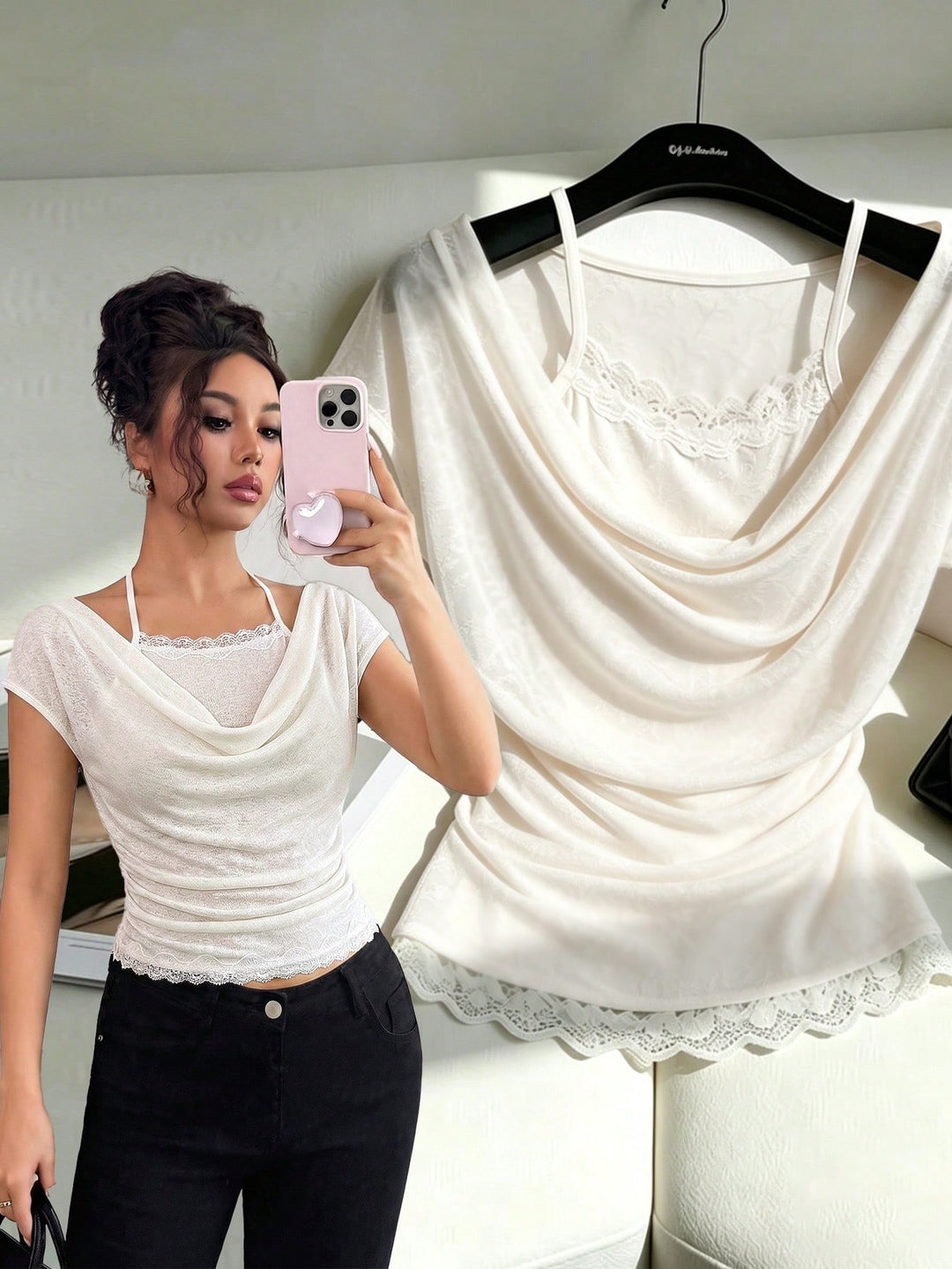 Tricou SHEIN, portocaliu