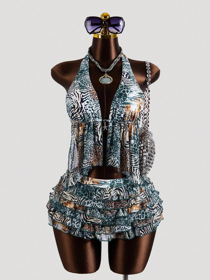 Costum de baie SHEIN, mix culori