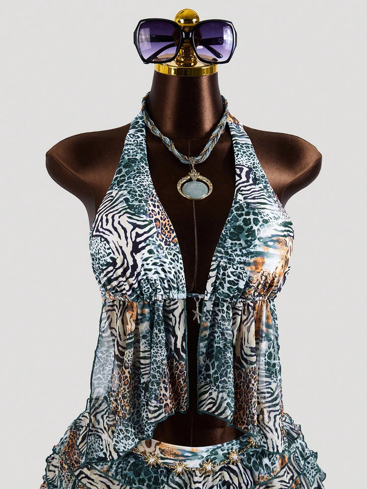 Costum de baie SHEIN, mix culori
