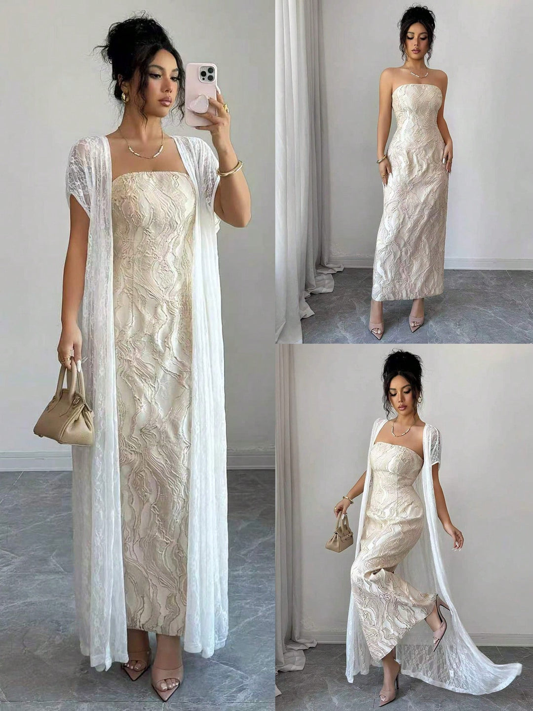 Rochie maxi SHEIN, portocaliu