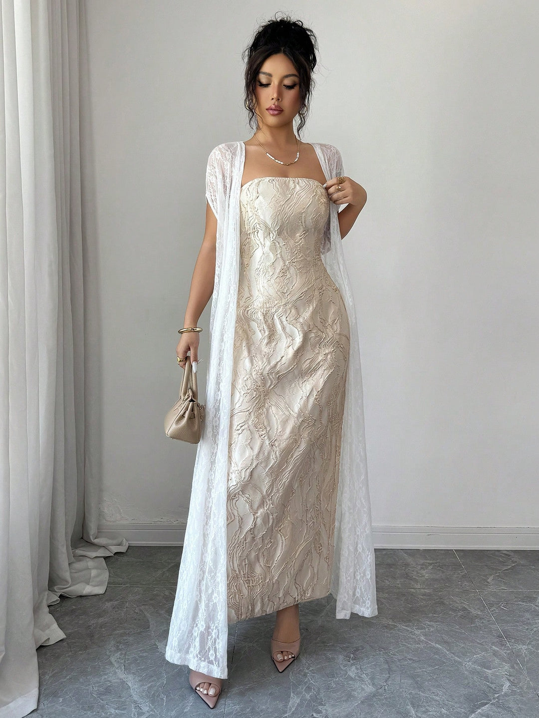 Rochie maxi SHEIN, portocaliu