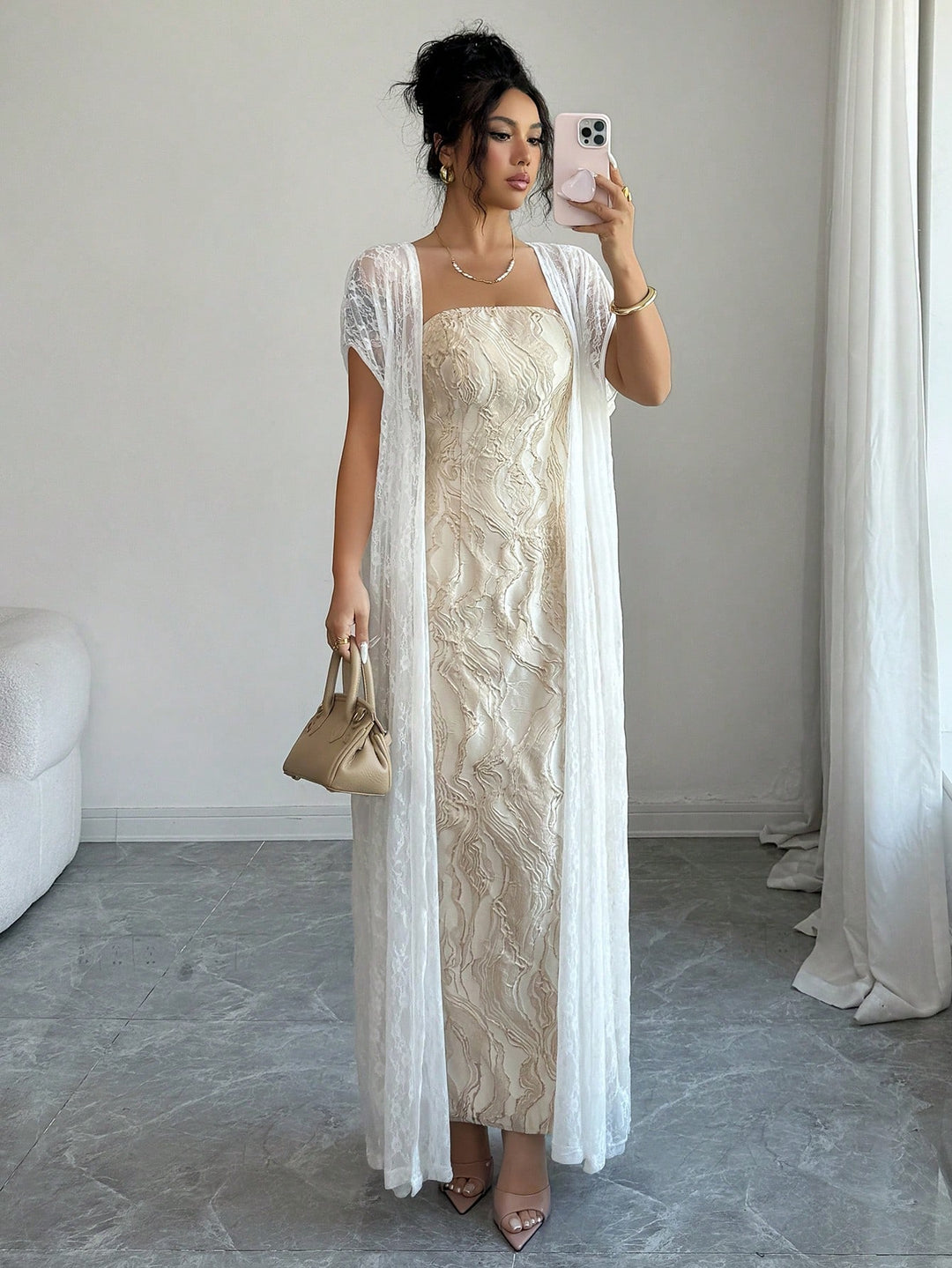 Rochie maxi SHEIN, portocaliu