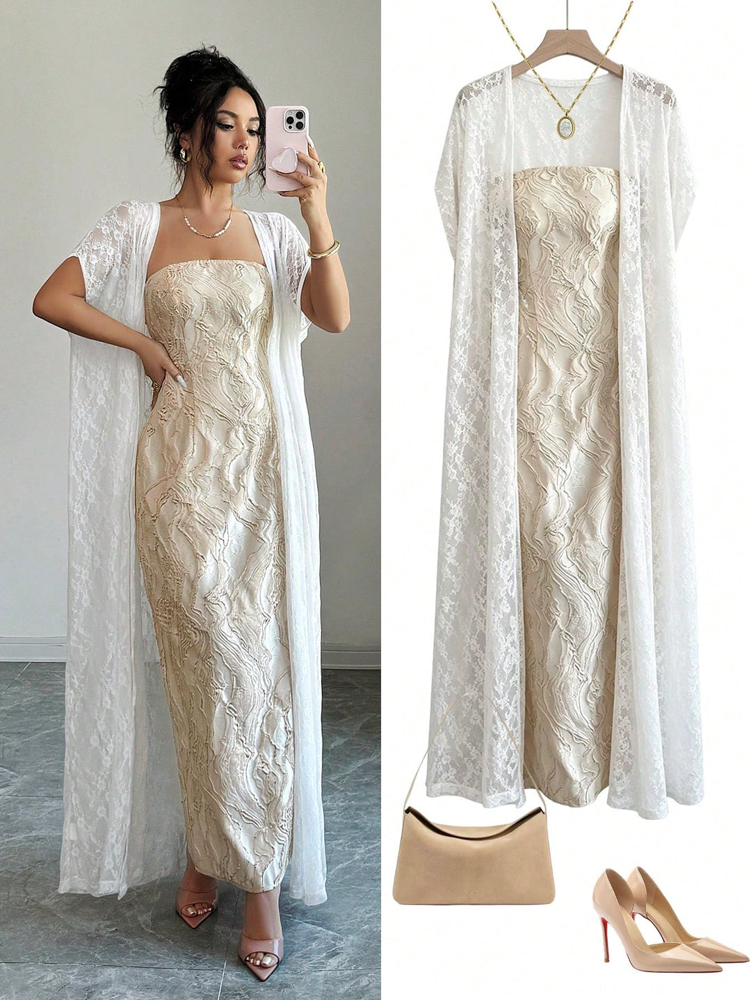 Rochie maxi SHEIN, portocaliu