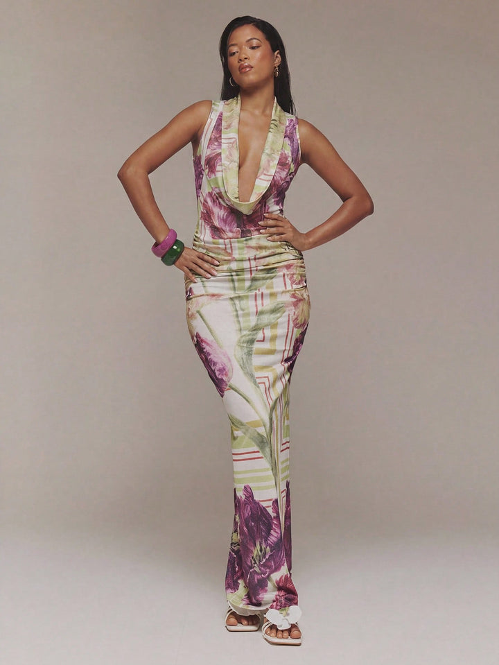 Rochie maxi SHEIN, mix culori