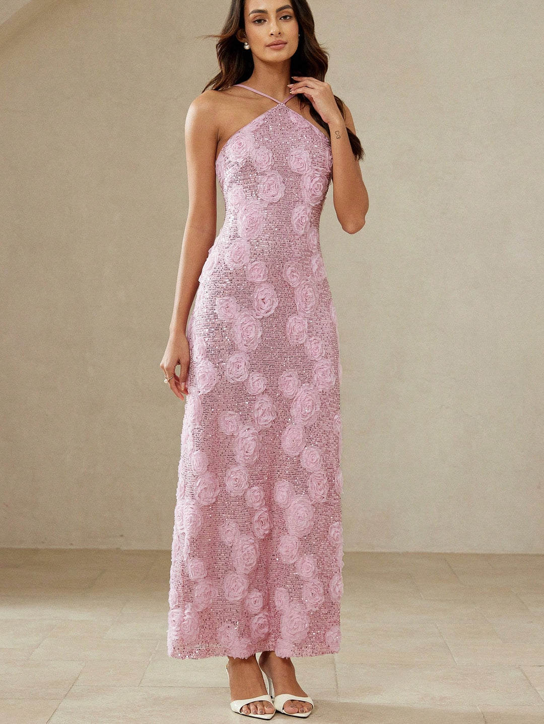 Rochie maxi SHEIN, roz