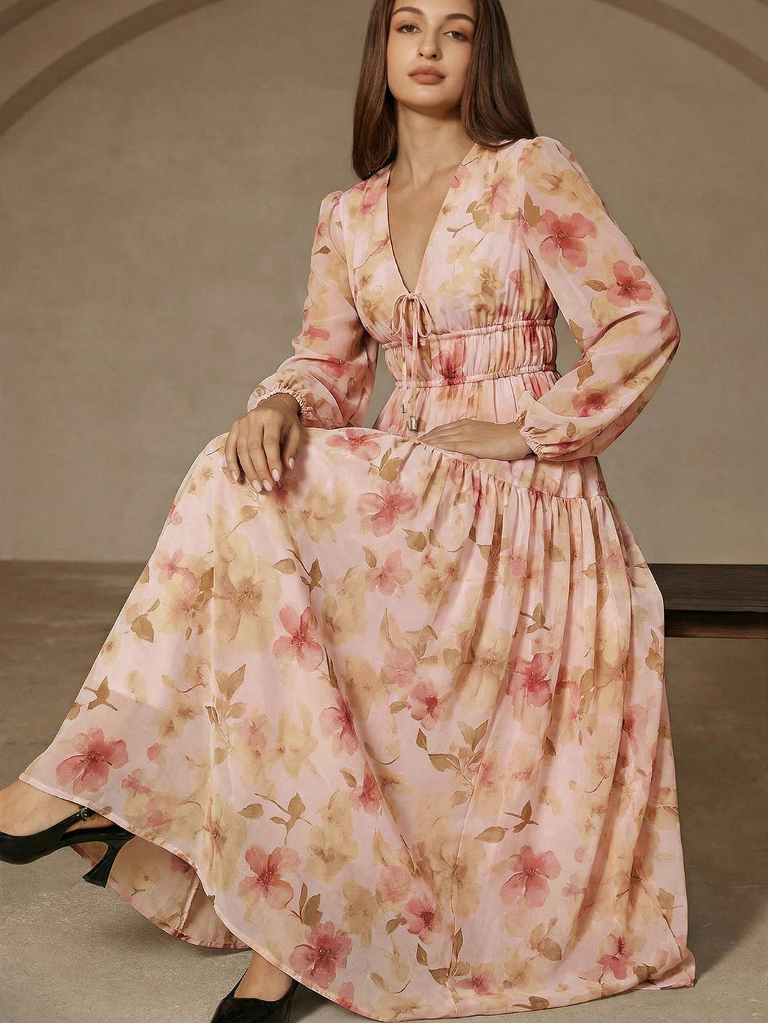 Rochie maxi SHEIN, roz