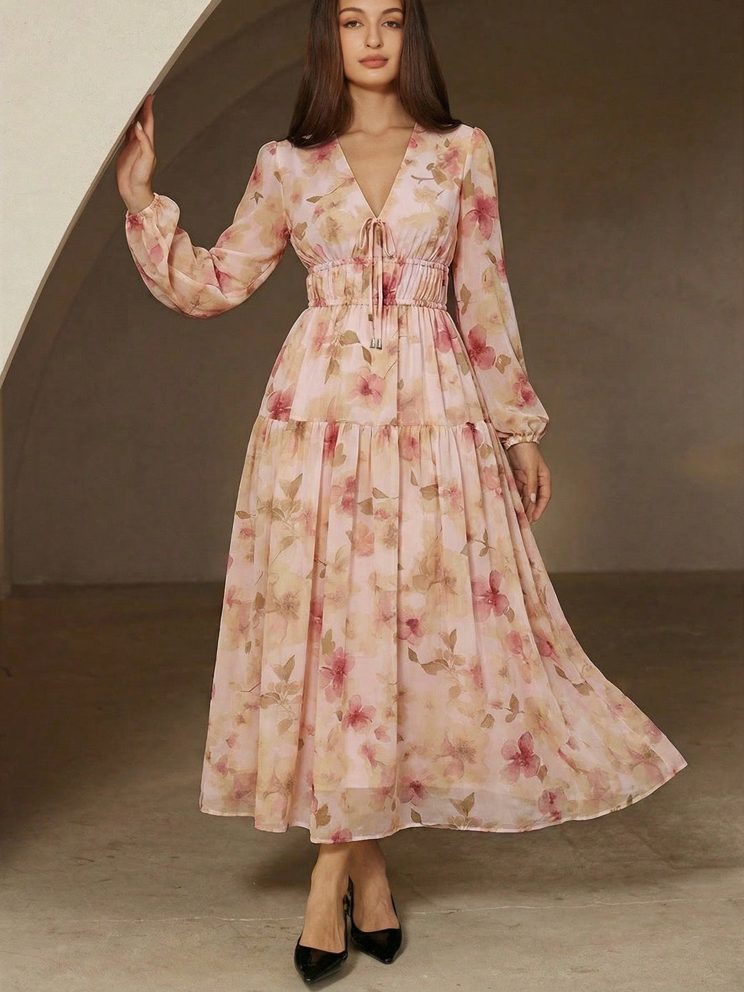 Rochie maxi SHEIN, roz