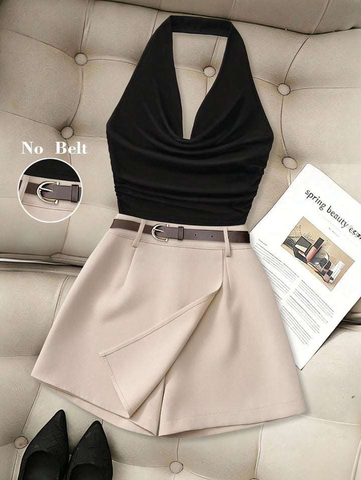Fustă pantalon SHEIN, crem