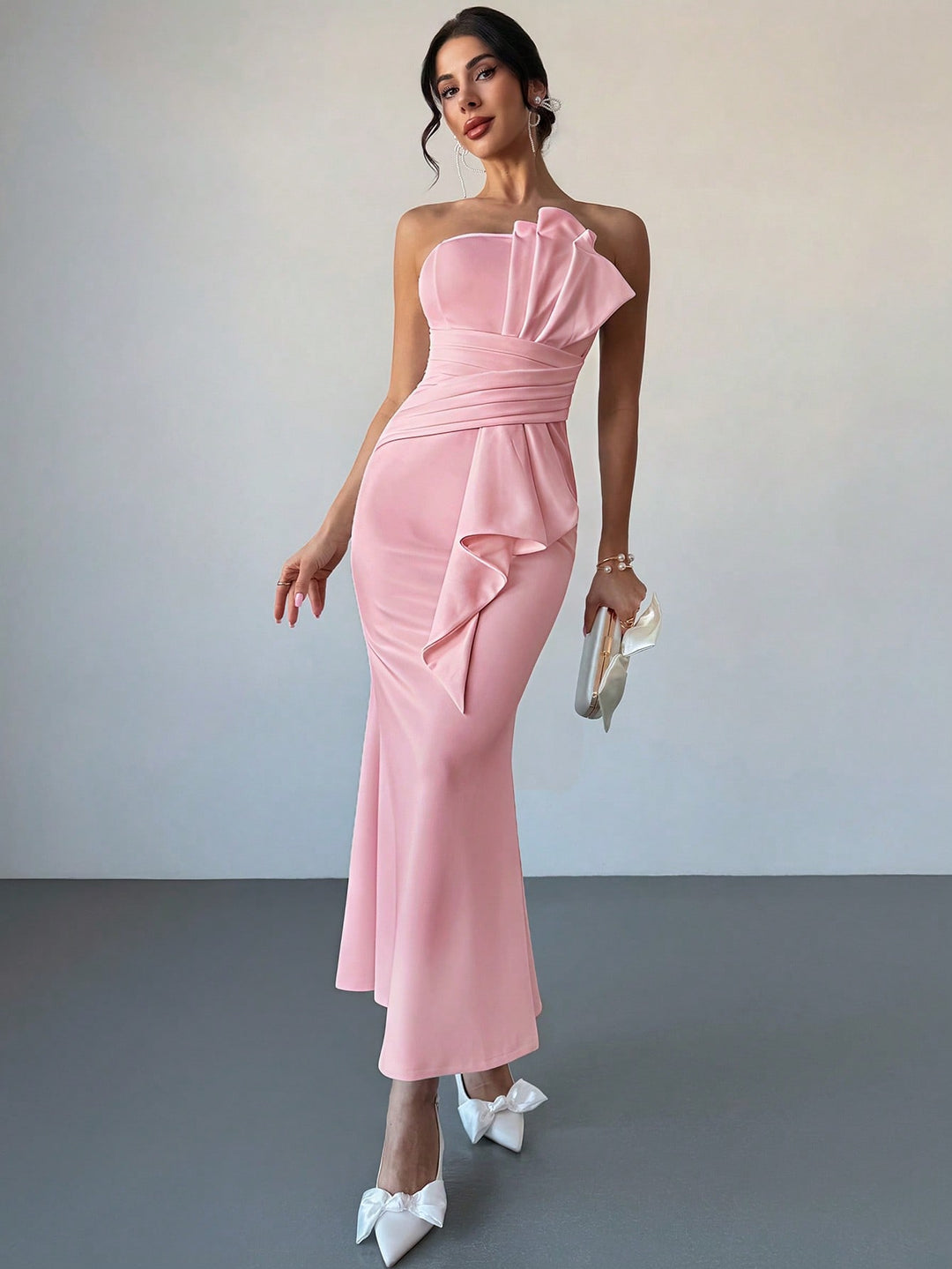 Rochie maxi SHEIN, roz