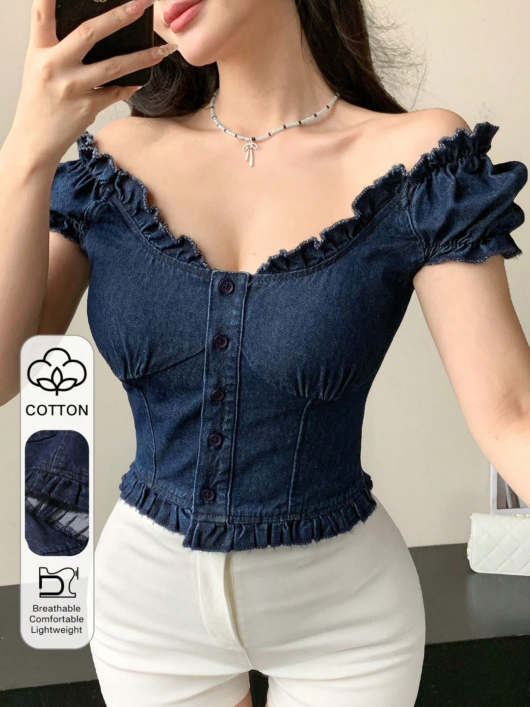 Top SHEIN, albastru