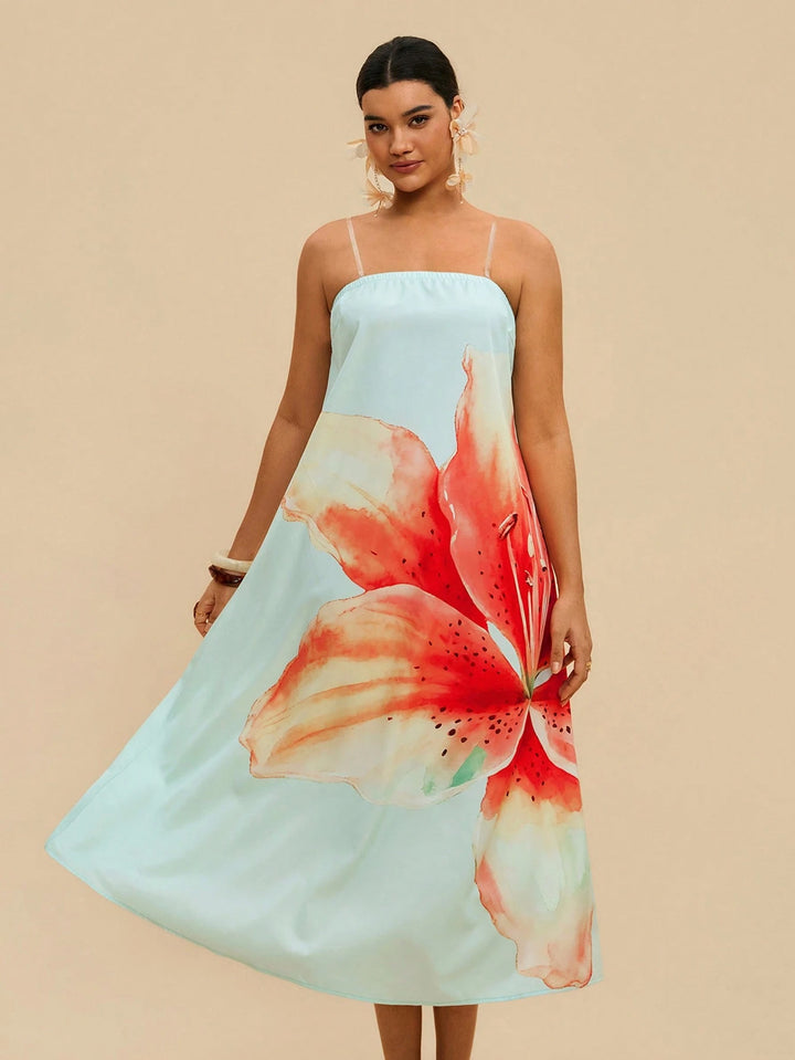 Rochie midi SHEIN, mix culori