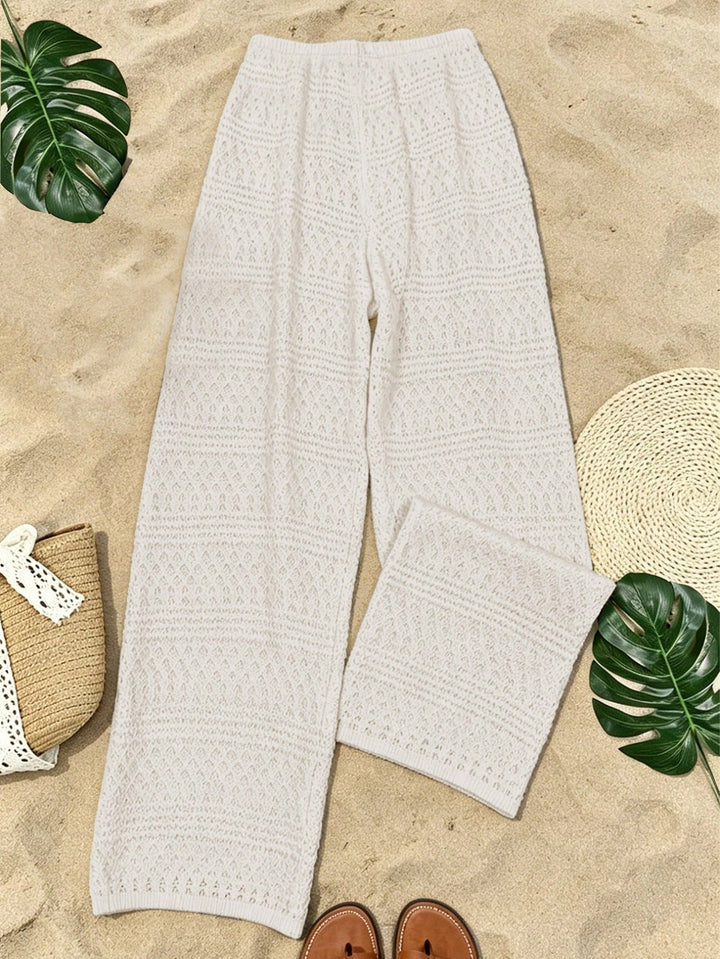 Pantaloni de plaja SHEIN, crem