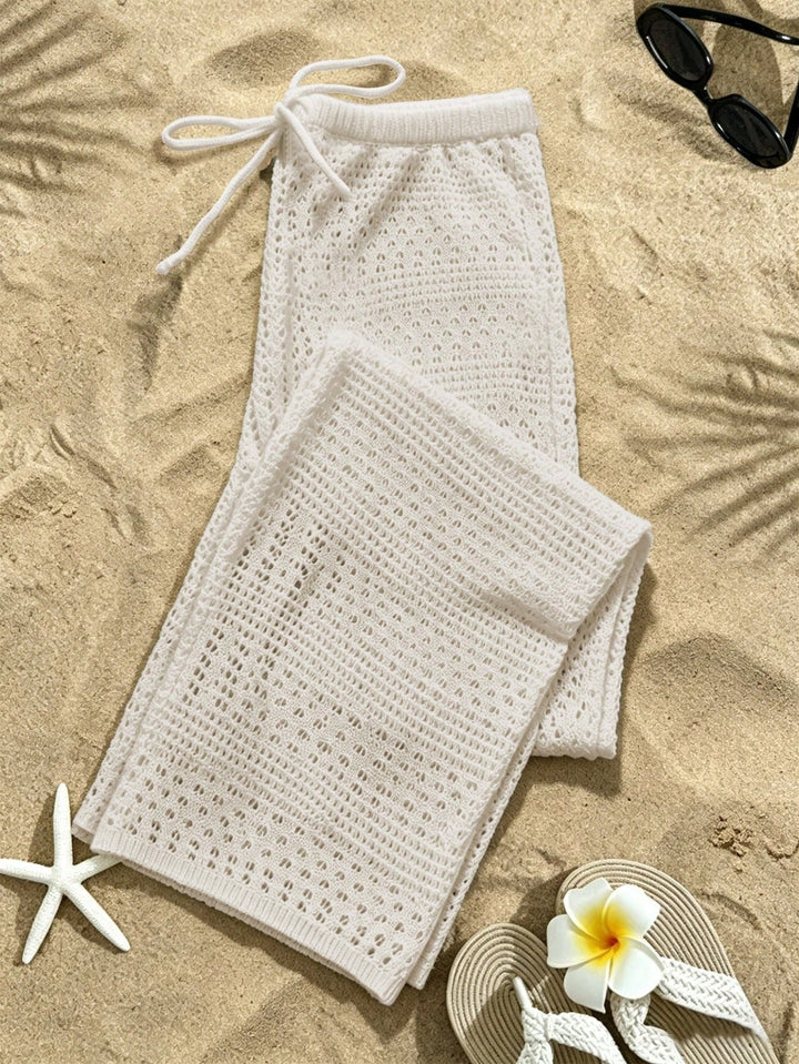 Pantaloni de plaja SHEIN, crem