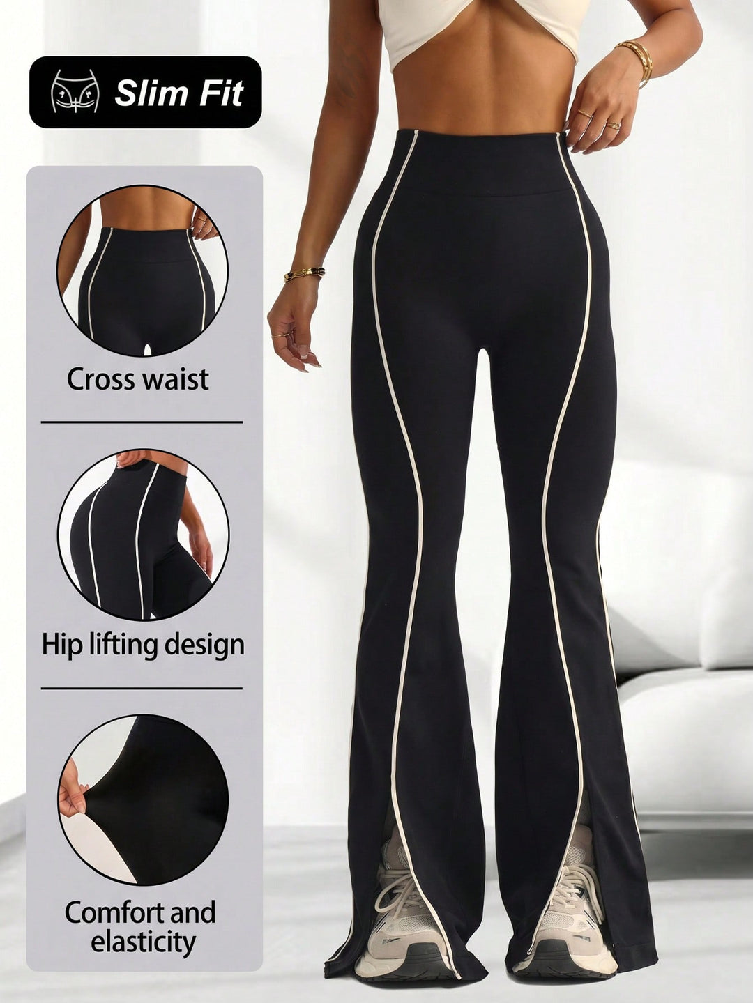 Pantaloni SHEIN, negru