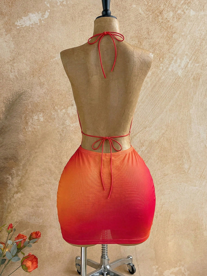 Rochie mini SHEIN, portocaliu
