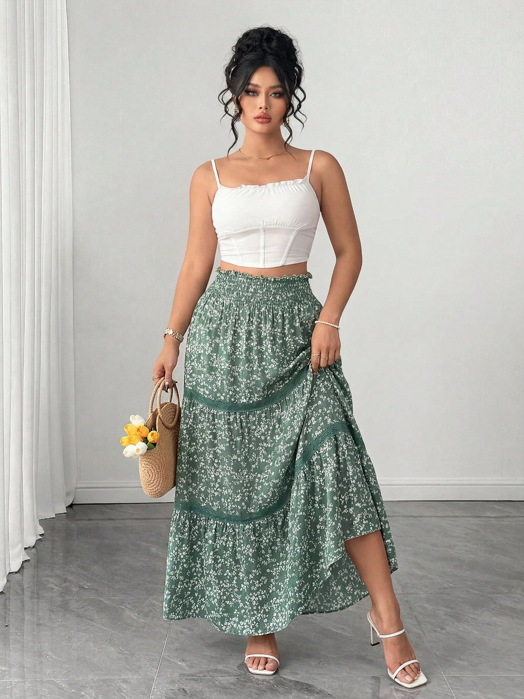 Fustă maxi SHEIN, mix culori