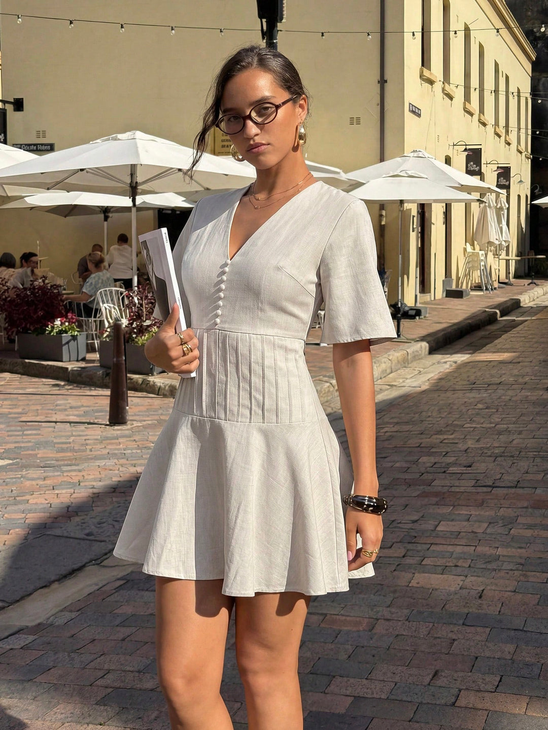 Rochie mini SHEIN, portocaliu