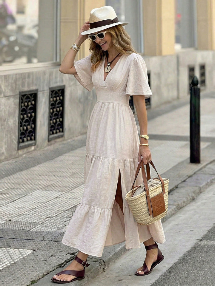 Rochie maxi SHEIN, bej