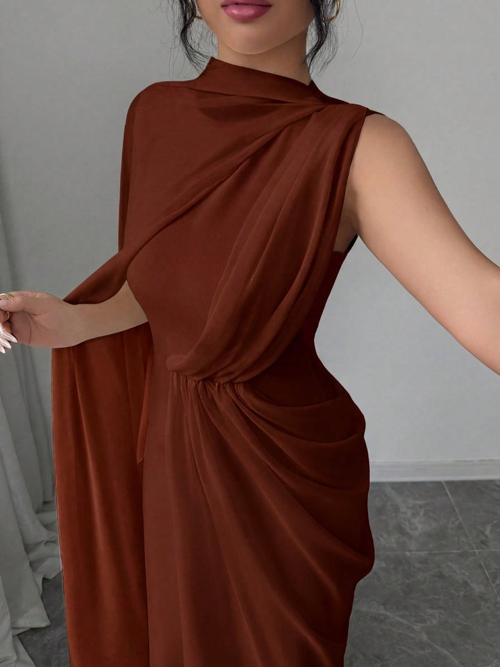 Rochie maxi SHEIN, maro
