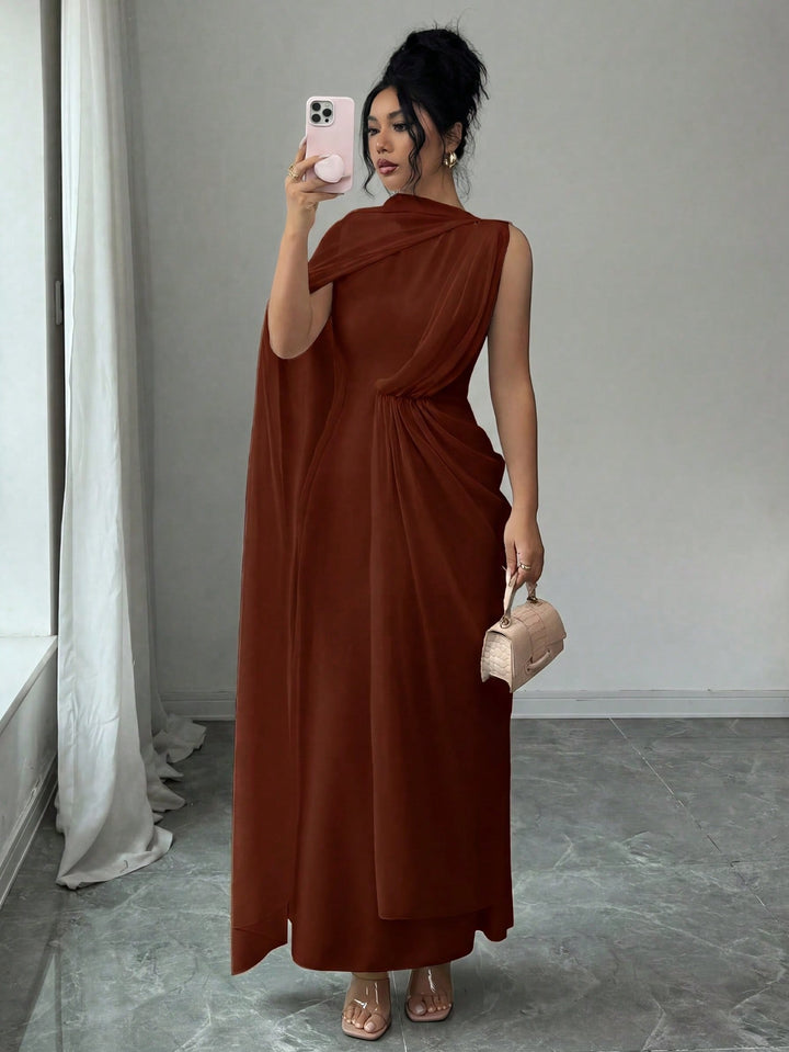 Rochie maxi SHEIN, maro