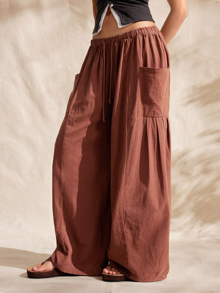 Pantaloni SHEIN, maro
