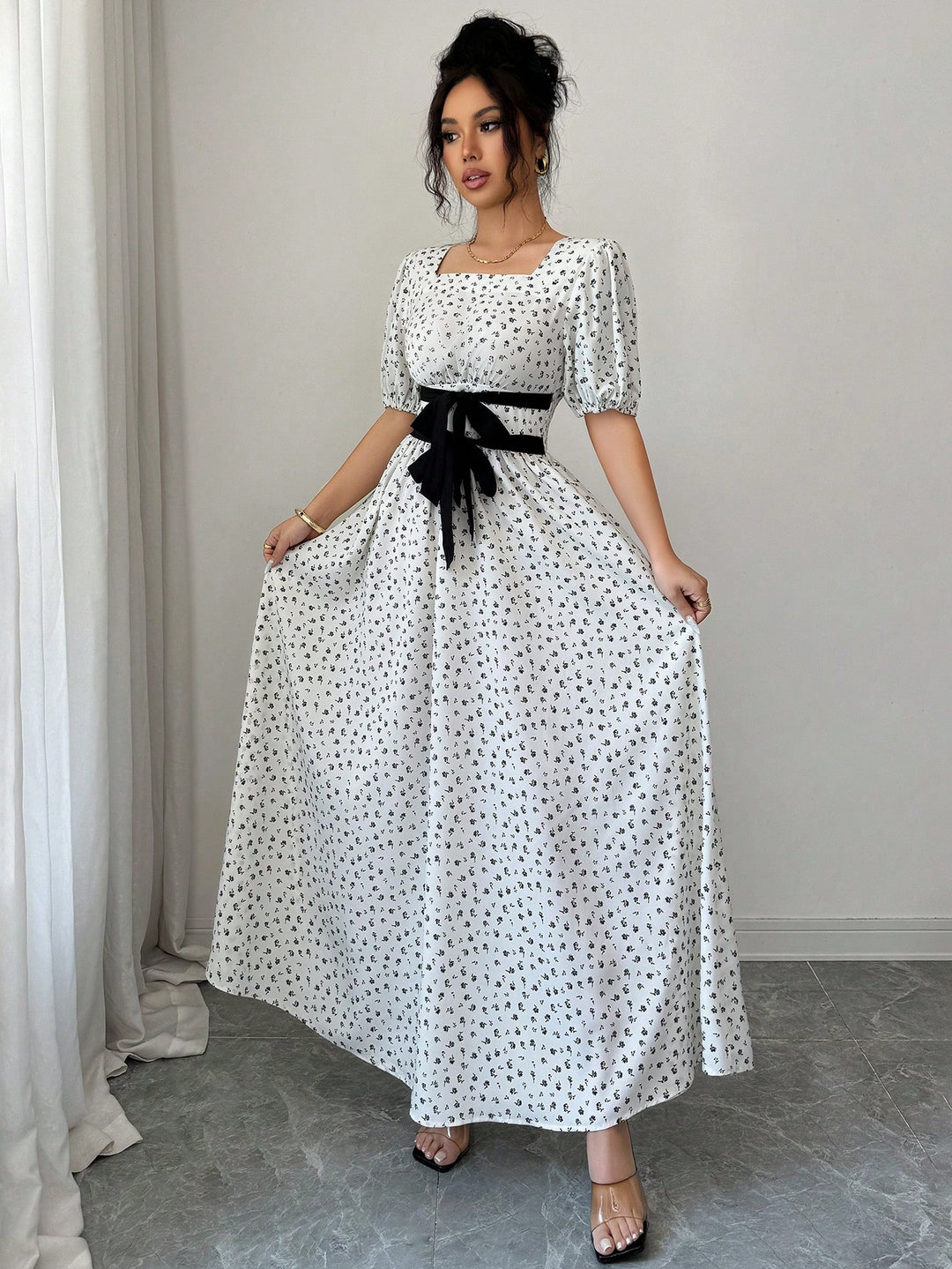 Rochie maxi SHEIN, portocaliu