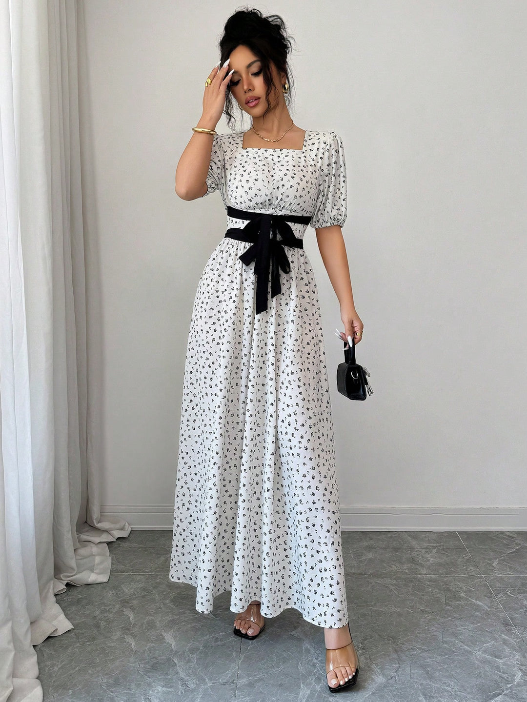 Rochie maxi SHEIN, portocaliu