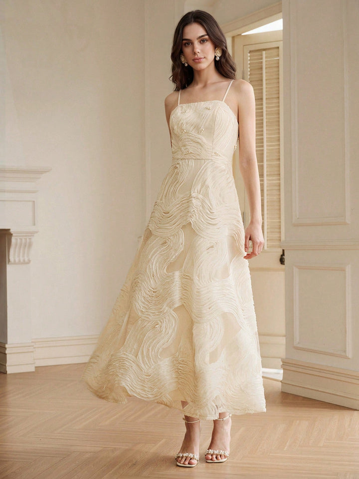 Rochie maxi SHEIN, bej