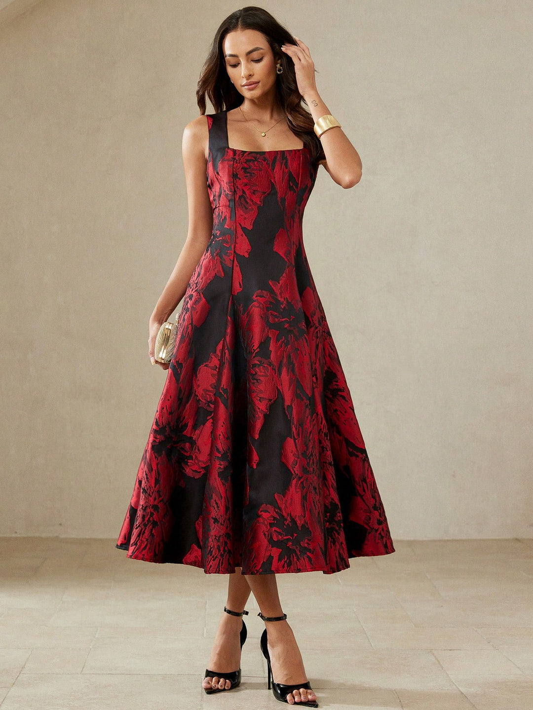 Rochie midi SHEIN, mix culori