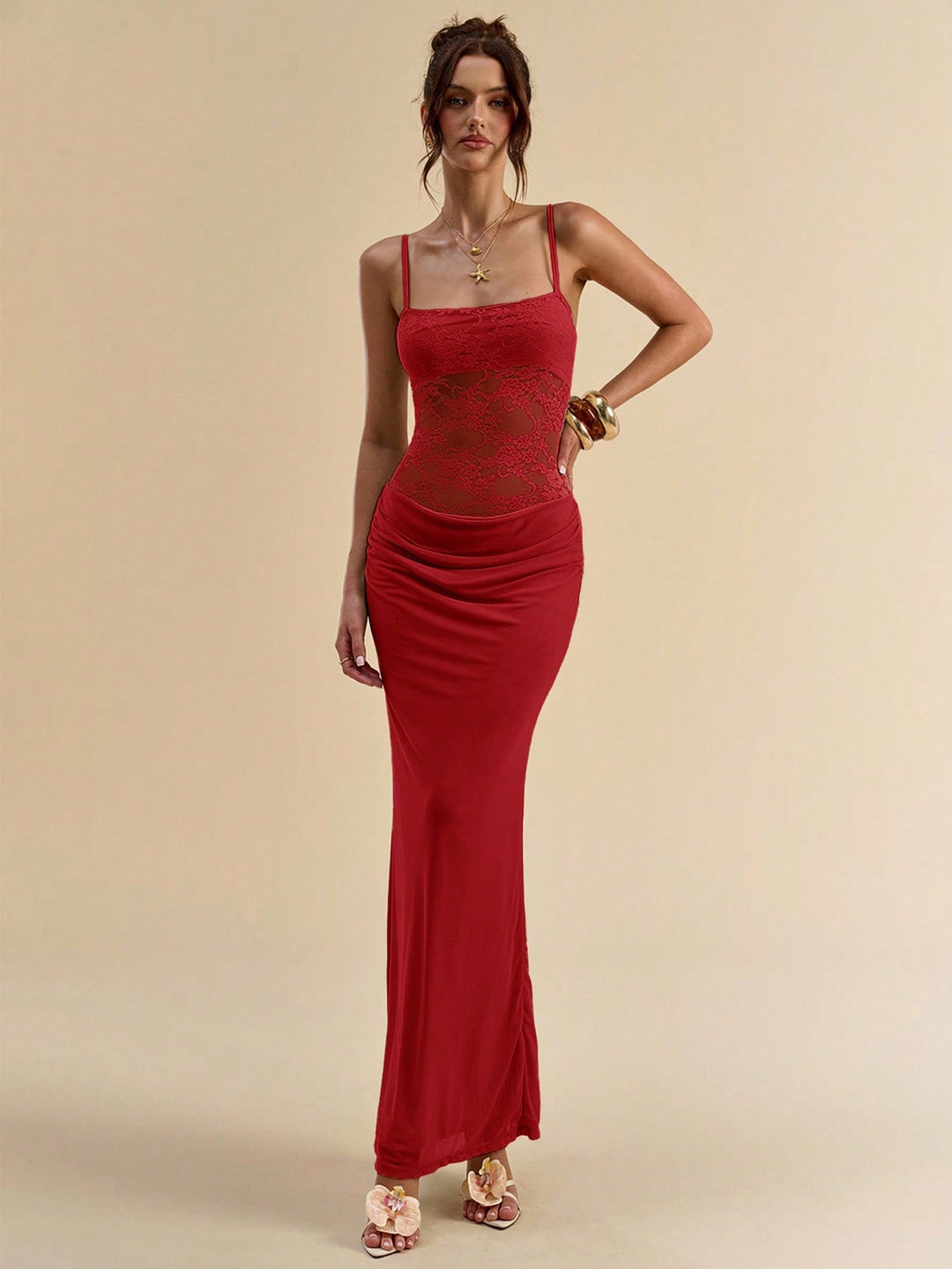 Rochie maxi SHEIN, roșu
