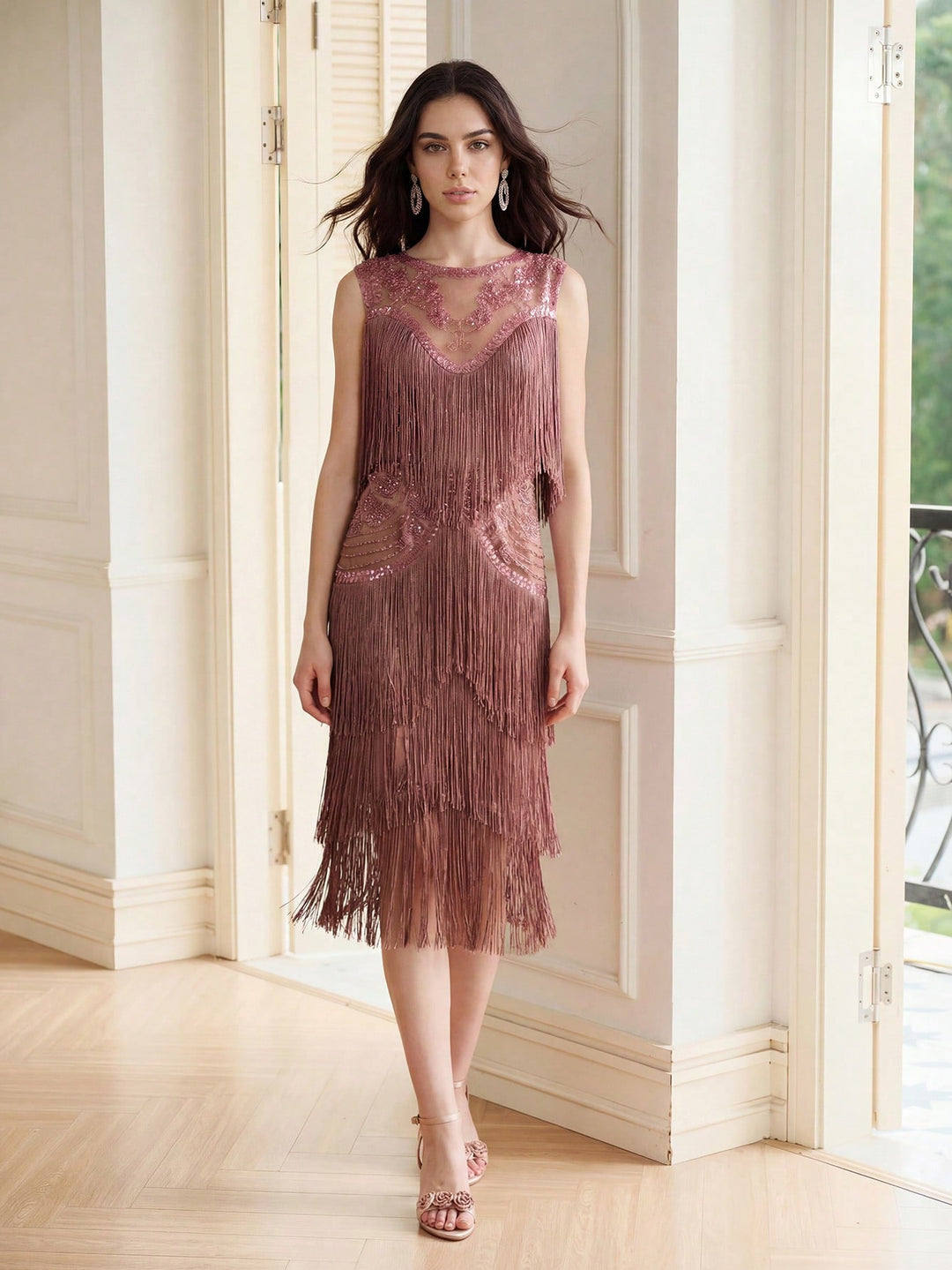 Rochie midi SHEIN, roz