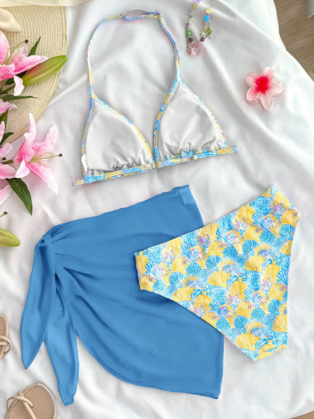 Set bikini SHEIN, albastru
