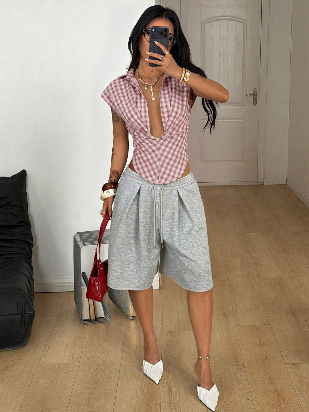 Tricou polo SHEIN, roz