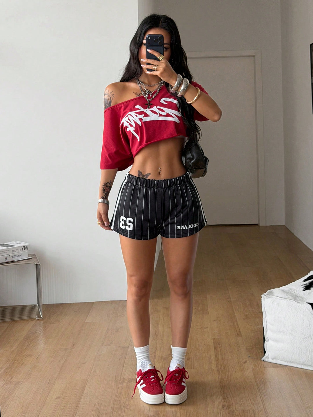 Pantaloni scurți SHEIN, negru