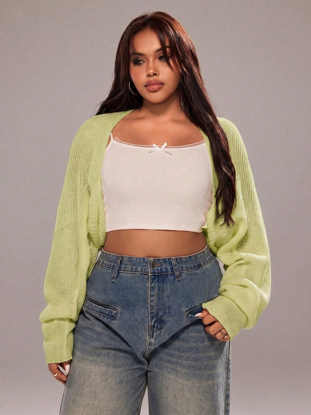 Cardigan SHEIN, verde