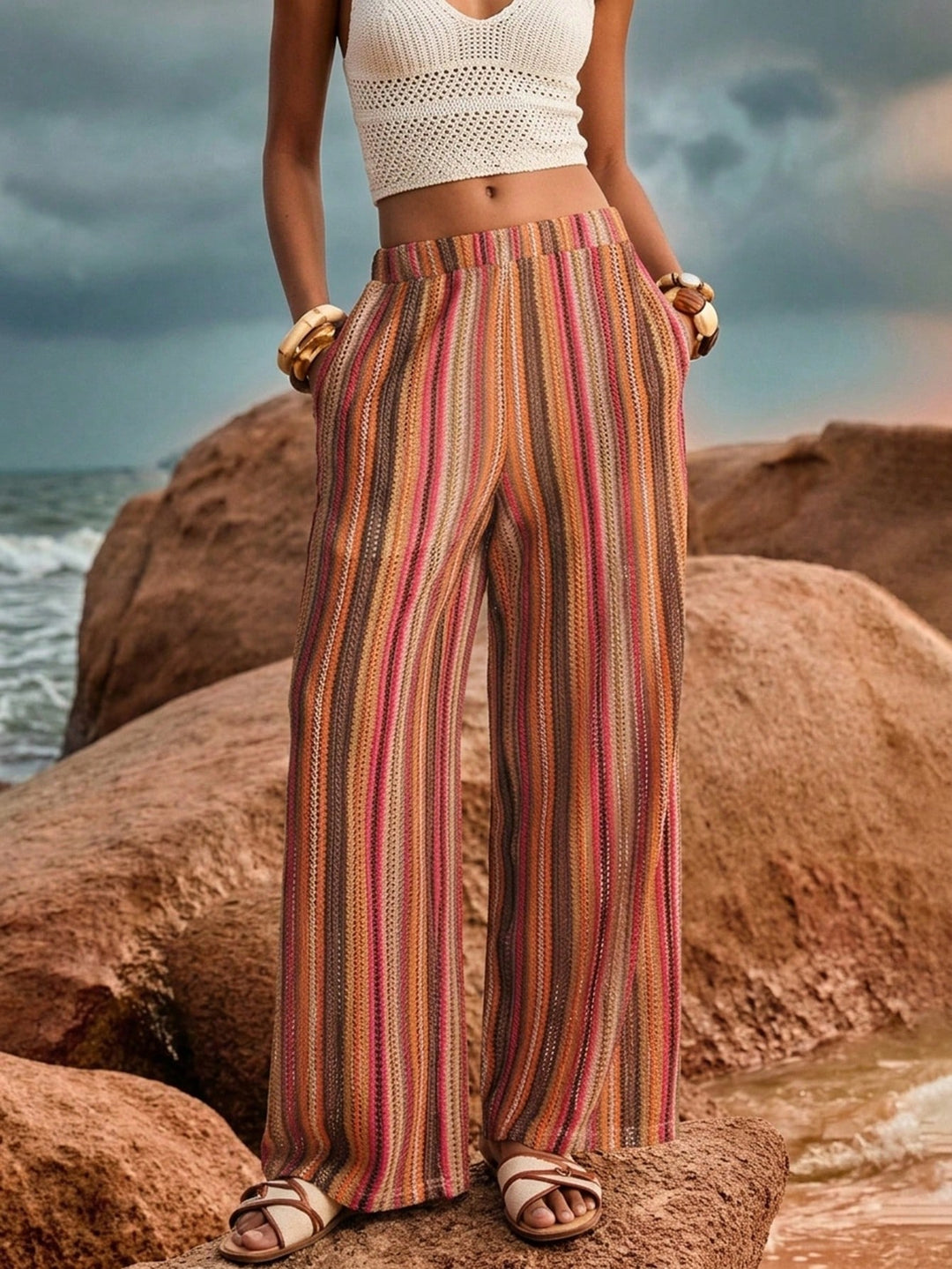 Pantaloni SHEIN, roșu