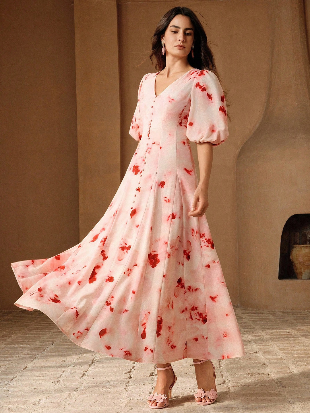 Rochie maxi SHEIN, roz