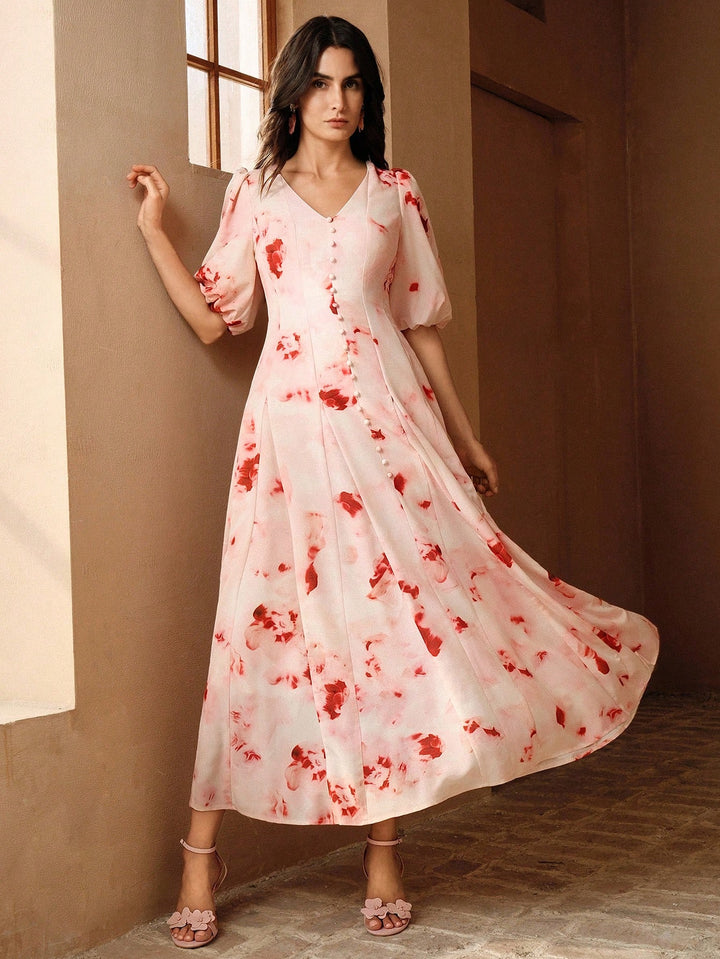 Rochie maxi SHEIN, roz