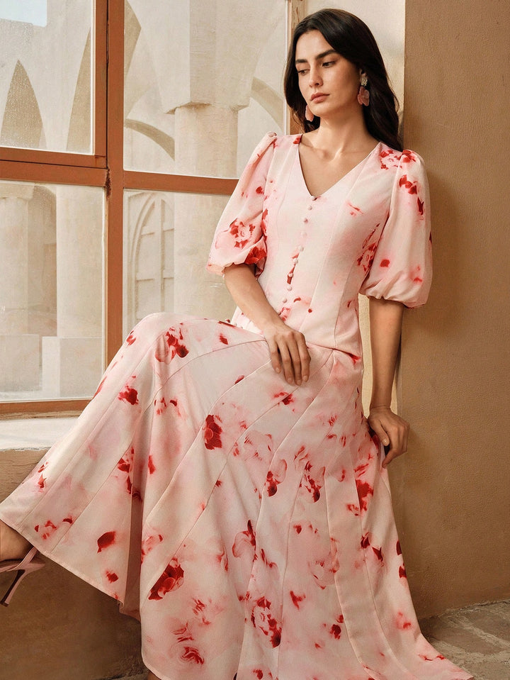 Rochie maxi SHEIN, roz